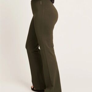 BOODY Dark Olive Women's High Waist Flare Pants in XS